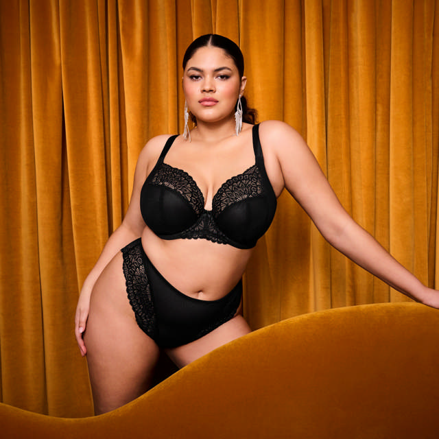 Tiernie Plunge Bh Stretch Black