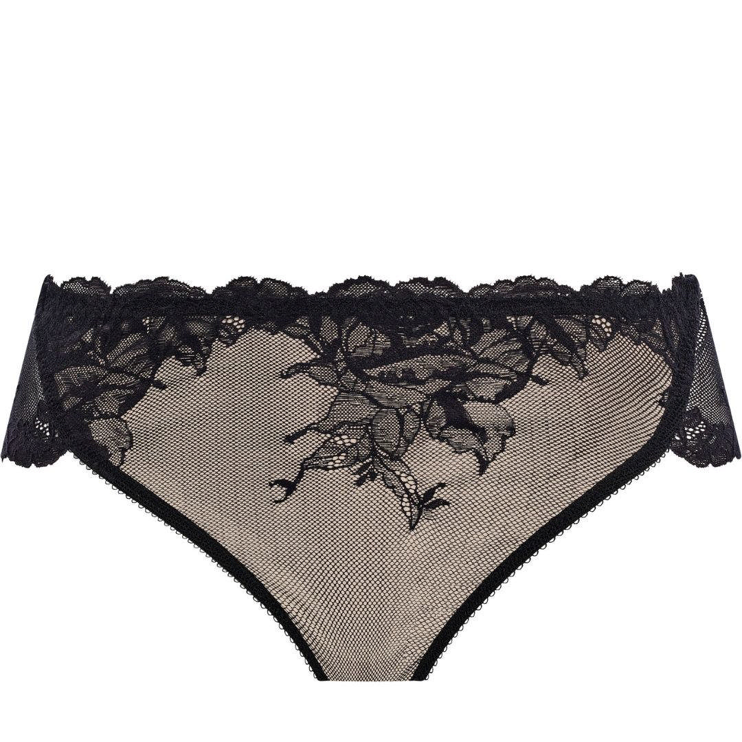 Vivid Attraction High Leg Brief Black