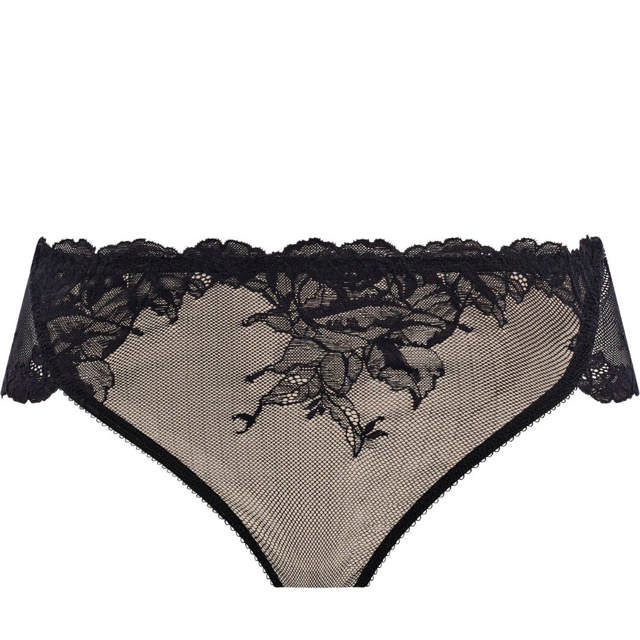 Vivid Attraction High Leg Brief Black